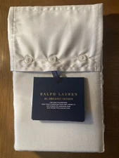 New Ralph Lauren Organic Sateen Pillowcases Set KING Platinum Silver