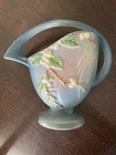 Roseville Pottery Blue Snowberry Basket 1 BK-8