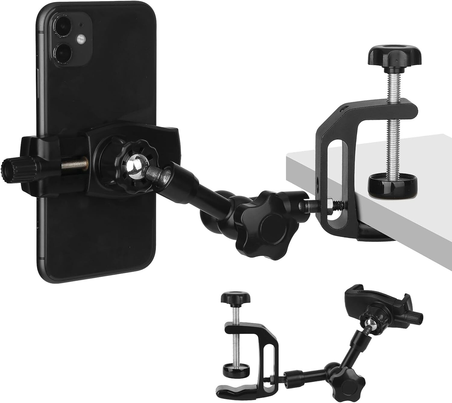 Phone Holder for Kitchen Cabinet Desk Table Rod Compatible with 3.5 7.5