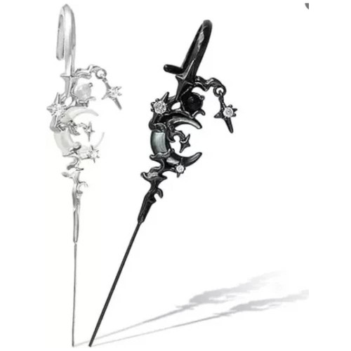 Myth Of The Moon Ear Hook Needle Piercing Earring Fashion Ear Accessories Gift - Picture 5 of 5