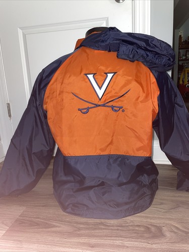 Heisman By Reebok Virginia UVA Cavaliers Embroidered Windbreaker Jacket size L - 第 3/5 張圖片