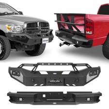 Steel Black Winch Plate Front Bar Rear Bumper Fit Dodge Ram 2500 3500 2006-2009 Steel Black Winch Plate Front Bar Rear Bumper Fit Dodge Ram 2500 3500 2006-2009
