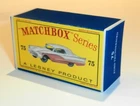 Matchbox Lesney No75  Ford Thunderbird Repro Empty Box D style.