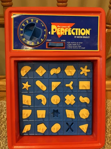 Classic Vintage Game of PERFECTION by Milton Bradley. Missing 2 and Tested. 1990
