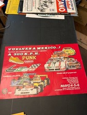 Vintage Original Poster Vuelven Mexico Formula Car Racing