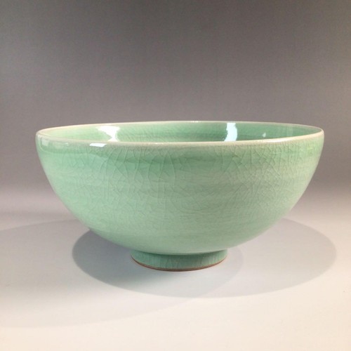 Tea Bowl Korean Kiln Azumaya Kim Jong-mok Korean Celadon w/Box Tea Utensils JPN - Picture 3 of 14