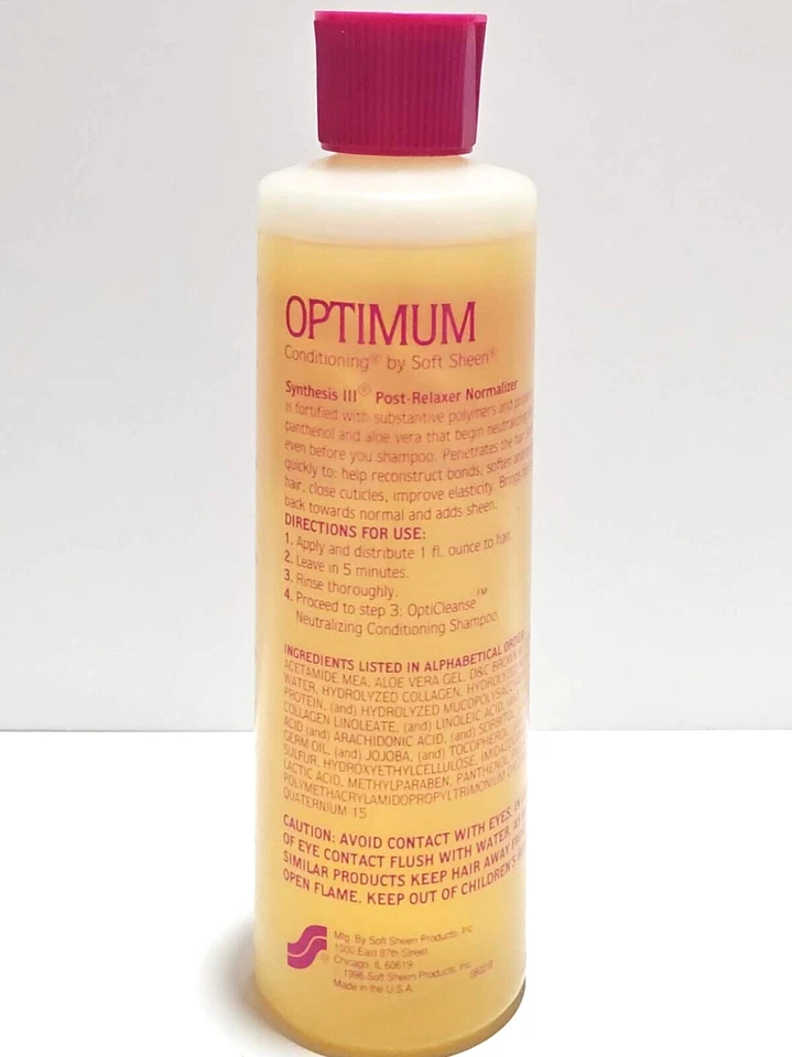 SoftSheen Optimum - Synthesis III Post Relajante Normalizador Paso 2 - 8 OZ VINTAGE Foto 2 de 2