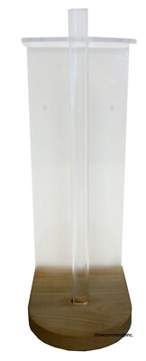 Clear Solutions Paper Towel Holder, Vertical with Wood Base (7426)