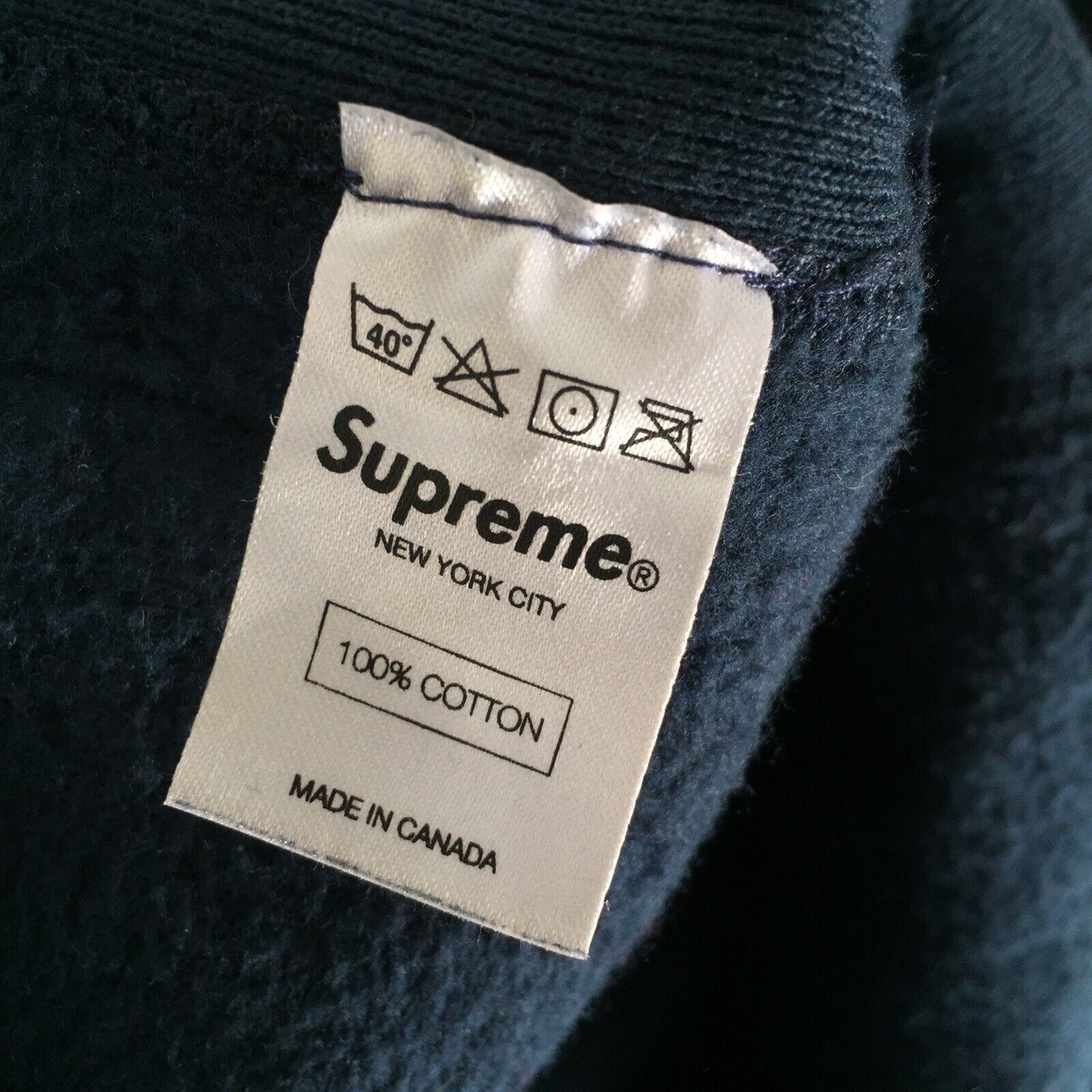 Supreme Navy Blue Box Logo Hoodie