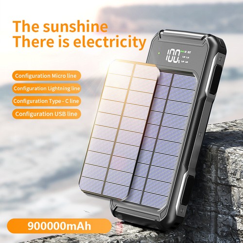 2025 Super 50000000mAh 4 Output Portable Charger Solar Power Bank for Cell Phone - Picture 6 of 10