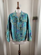 Marimekko Vintage Bright Multicolour Print Jacket Size 34, Approx 8 Uk Rare