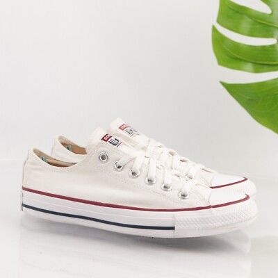 Converse Chuck Taylor Womens All Star Sneaker Size 7.5 White Canvas Lace Up Shoe