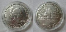 Moneta argento 1 dollaro USA 1990 Eisenhower Home con custodia confezione originale (130885)