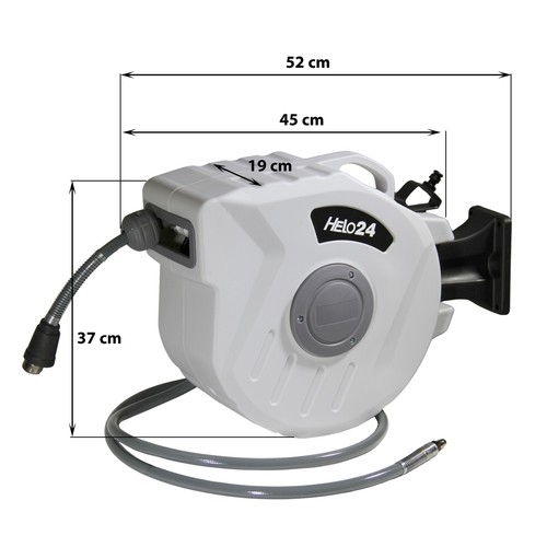 Druckluftschlauch Aufroller Schlauchtrommel Automatik Trommel 10m-30m hellgrau - Bild 27 von 35