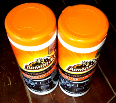 Lot of 2 - Armor All Extreme Shield Protectant 7'' x 8'' Wipes  25 Per Package 