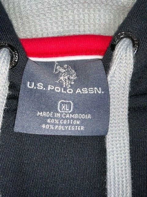 Felpa con cappuccio U.S. POLO ASSN da uomo nera logo pony XL