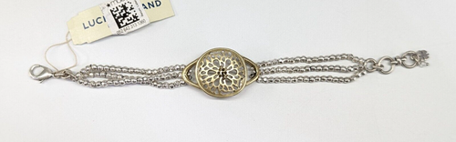 Lucky Brand Openwork Gold & Silver Tone Beaded Multi Strand Bracelet NWT - Picture 5 of 7