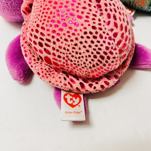 ⭐️ Peluche Ty Beanie Boos Slow Poke púrpura tortuga marina 6” RETIRADO - Imagen 4 de 4