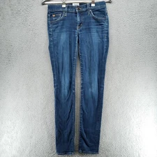 Hudson Skinny Stretch Jeans Womens 24 True 256x29 Ankle Blue Whiskering
