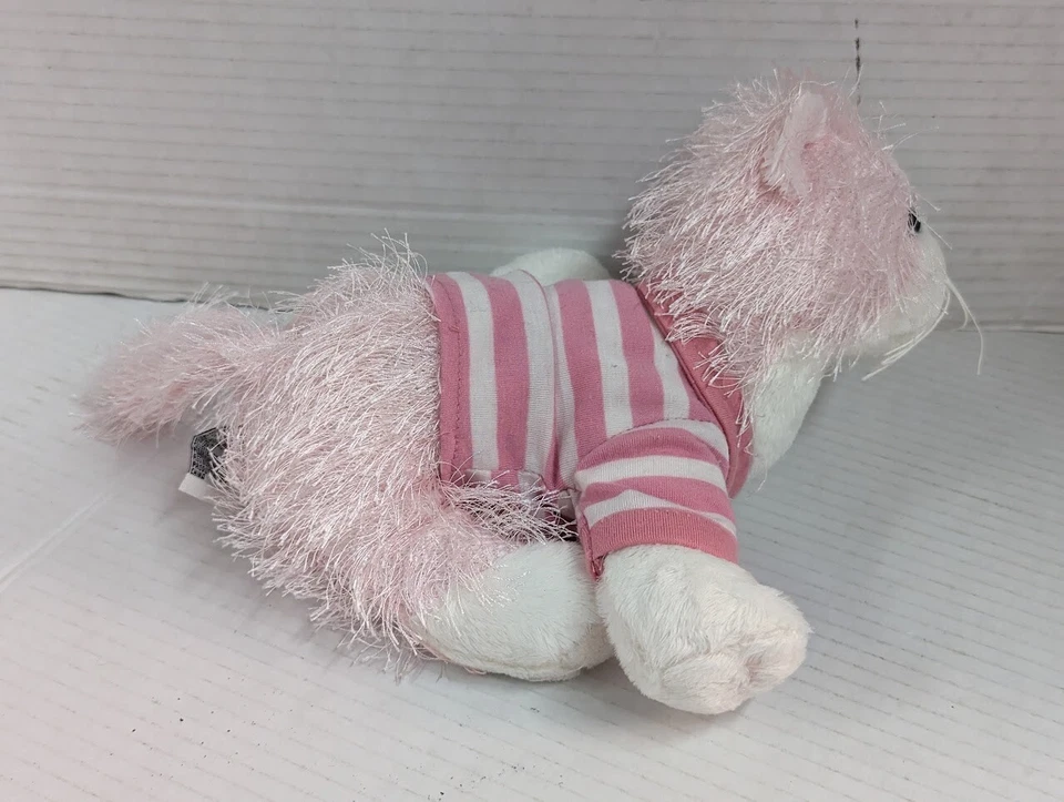 Ganz Webkinz Pink and White Cat HM189 All Tags no Code BV  Stripe Sweater - Image 3 of 4