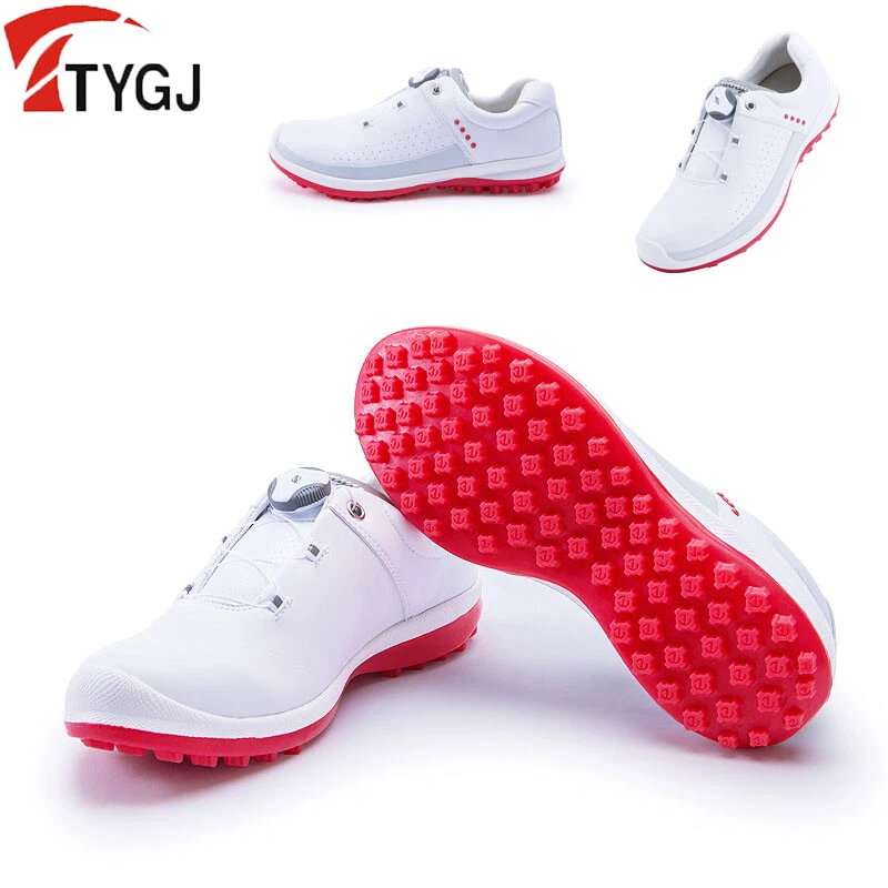 Zapatos de golf TTYGJ de encaje rápido para mujer Tenis impermeables Antideslizantes Calzado de entrenamiento Foto 2 de 4