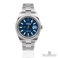 Rolex Datejust II 116334, Stainless Steel 41mm Blue Baton Dial