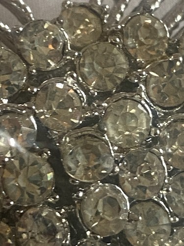 MCM Coro klare Strass silberfarbene Brosche Anstecknadel signiert Krappenfassungen (ZZc8) - Bild 9 von 10