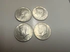 Four (4)  1969 John F Kennedy D  Half Dollars- 40% Silver Half Dollars, Nice