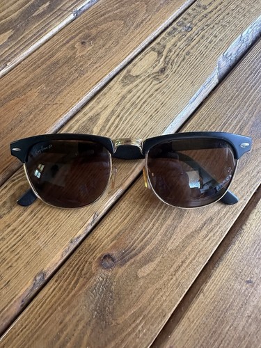 Ray Ban P Black And Gold Sunglasses Unisex