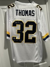 Anthony Thomas Signed Custom White Michigan Wolverines Jersey Dave & Adams COA