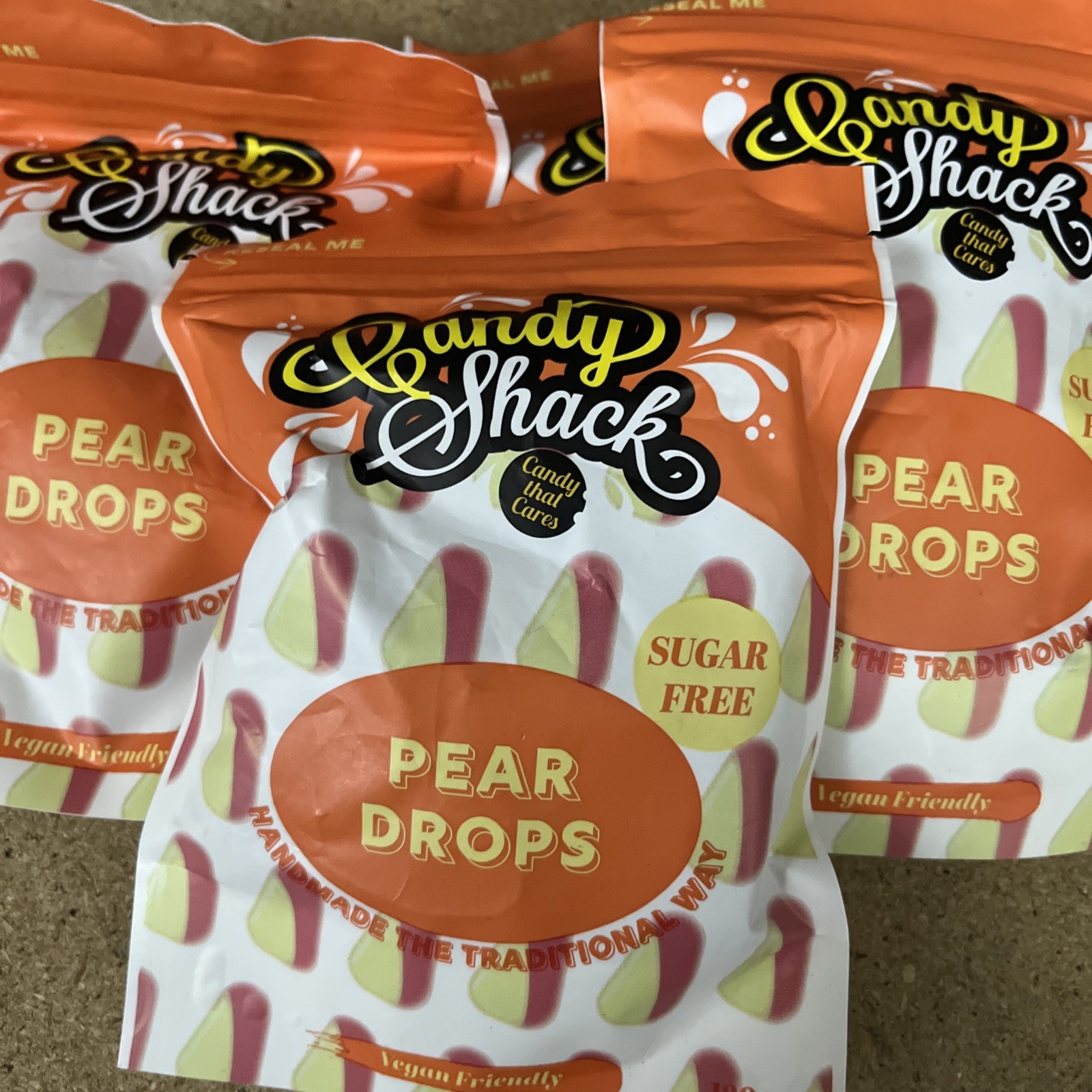 Candy Shack Sugar Free Peardrops Sweets 120g X 4 Bags Bbe 2027