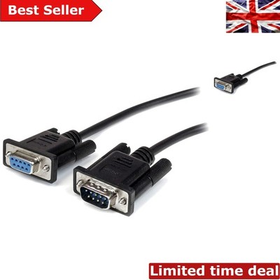 Vielseitiges 1m DB9 RS232 serielles Kabel - leichtes Stecker-zu-Buchse-Design
