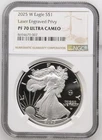 2025 W Proof American Silver Eagle Laser Privy NGC PF70 Brown Label - A628