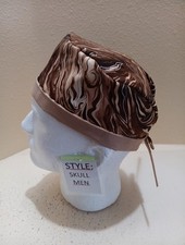 Sand Storm Men's Skull/Chemo Surgical Scrub Hat/Cap Handmade