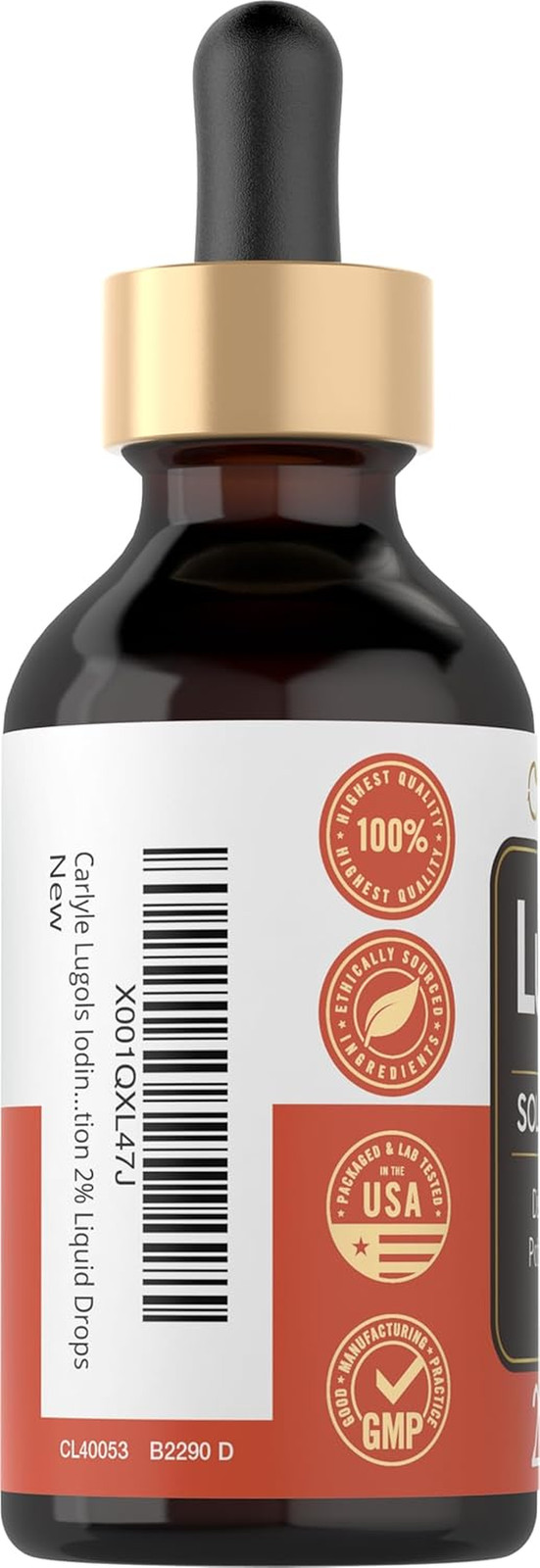 Lugols Iodine 2 Percent Solution Potassium Iodide and Iodine Solution - 2 fl oz