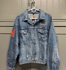 Miami Dolphins NFL Blue Denim Jacket Officially Licensed Football Team Logo