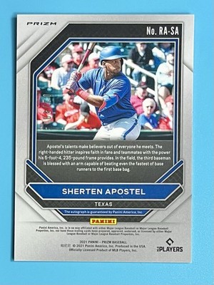 2021 Panini Prizm #RA-SA Sherten Apostel Rookie Autographs Pink 2021 Panini Prizm #RA-SA Sherten Apostel Rookie Autographs Pink