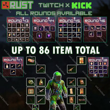 RUST - Kick & Twitch Drops | ALL Available | Up to 86 Item Total | STEAM