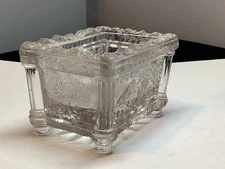 Scarce Eagle Boston & Sandwich EE 1 Lacy Glass Salt Cellar Dish 1825-1850