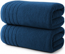 2X Extra Large Super Jumbo Bath Sheets 100x200 cm Egyptian Cotton XXL Bath Sheet