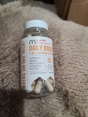 (EXP 03/26) Munchkin Milkmakers Daily Boost 2-In-1 Lactation 60 Capsules SEALED
