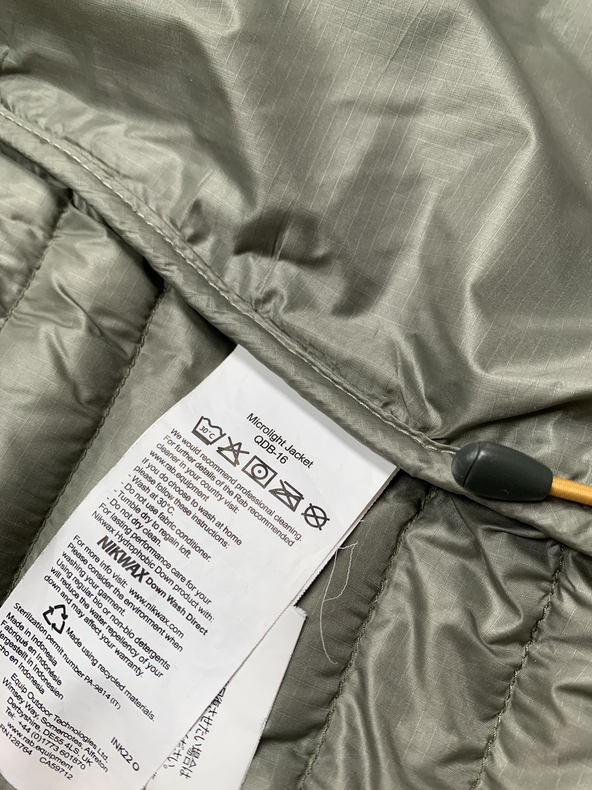 Rab Microlight Down Puffer Jacket Full Zip Pertex… - image 17