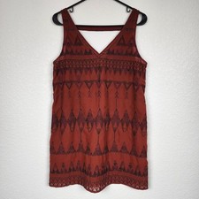 Free People XS Beaded Rust Dress