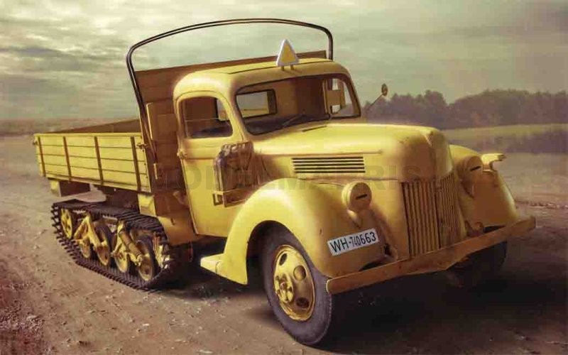 Icm 35412 1/35 V3000S/Ss M (Sd.Kfz.3B) Maultier, Wwii German Semi-Tracked Truck