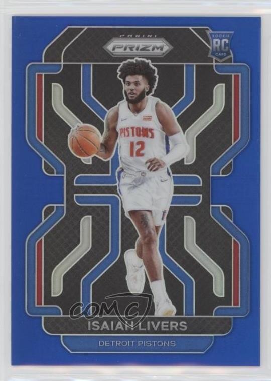 2021-22 Panini Prizm Blue Prizm 51/199 Isaiah Livers #296 Rookie RC 0m1w