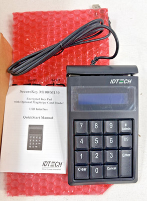 IDTECH SecureKey M Series Encrypted Keypad with Magstripe Reader IDKE-534833BEM