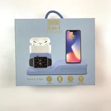 Sarina 3-in-1 Charging Stand iPhone Apple Watch AirPods Dock Blue