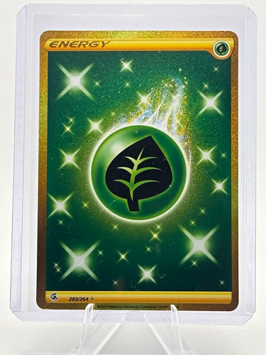 Pokémon TCG Grass Energy 283/264 Fusion Strike Secret Rare Holo English 2021