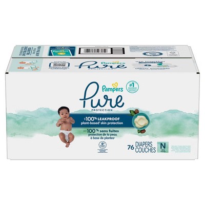 Pampers Pure Protection Diapers Super Pack - Size 0 - 76ct