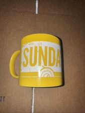 NBC Sunday TODAY with Willie Geist Large Yellow Ceramic Coffee Tea Mug Cup READ